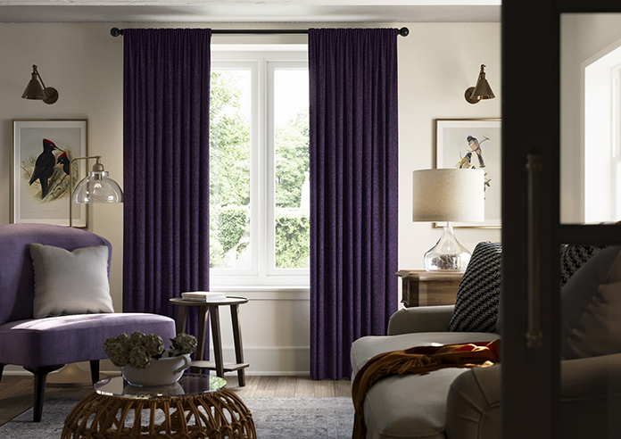 Harris, Midnight Plum - Made to Measure Curtains - Image 3